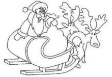 简笔画圣诞老人的驯鹿是怎么画的