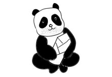 小学生水彩画熊猫画法教程