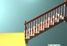 怎样画一个3D梯子