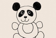 怎样教孩子画画-熊猫